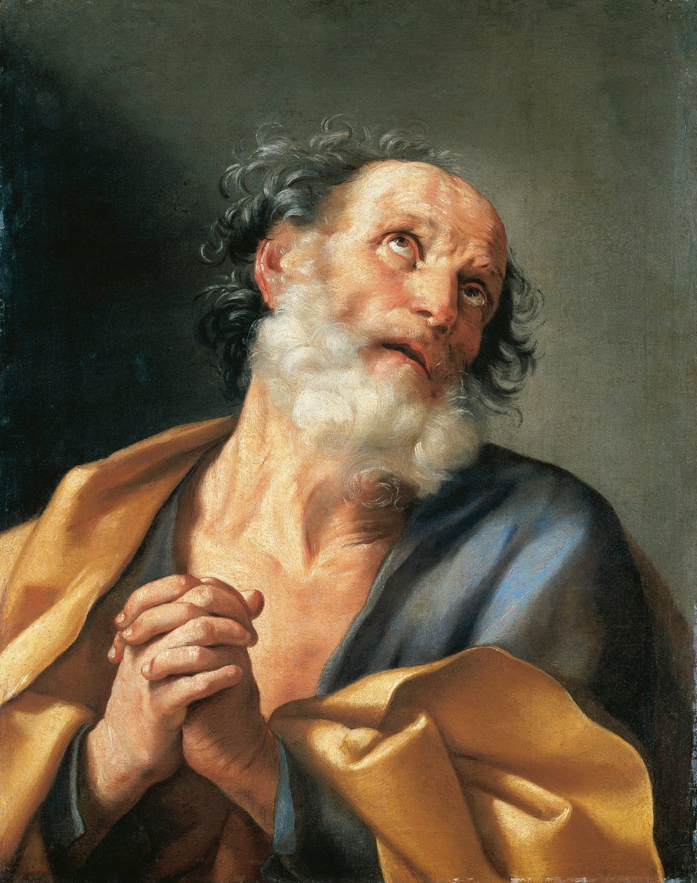 Porträt des weinenden Heiligen Petrus von Guido Reni