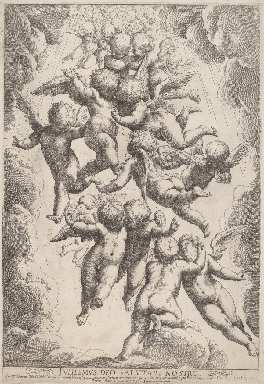 Engel in Herrlichkeit von Guido Reni, after Luca Cambiaso