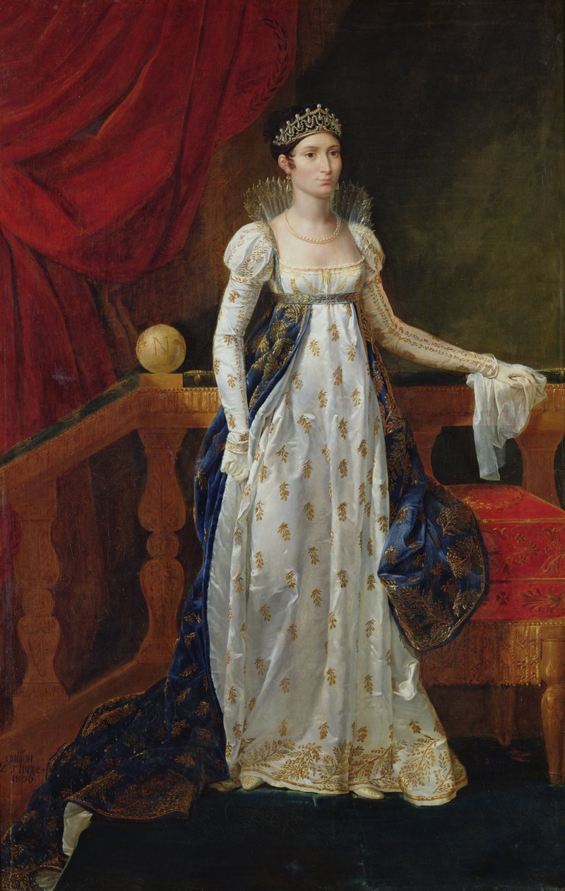 Elisa Bonaparte (1777-1820) Prinzessin Bacciochi, 1806 von Guillaume Guillon Lethière