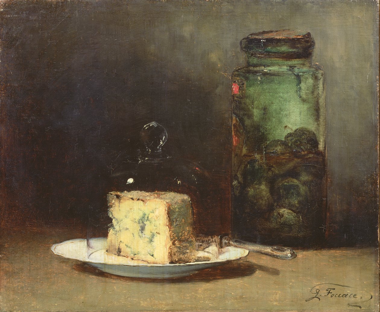 Stillleben mit Käse von Guillaume Romain Fouace