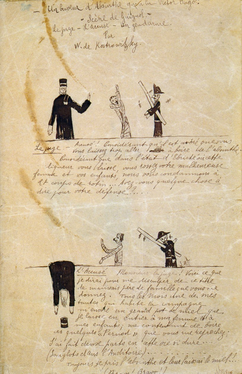 AbsintheVictor Hugo, um 1895-1900 von Guillaume Apollinaire
