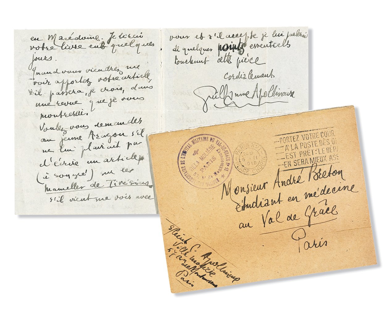 Brief an Andre Breton von Guillaume Apollinaire