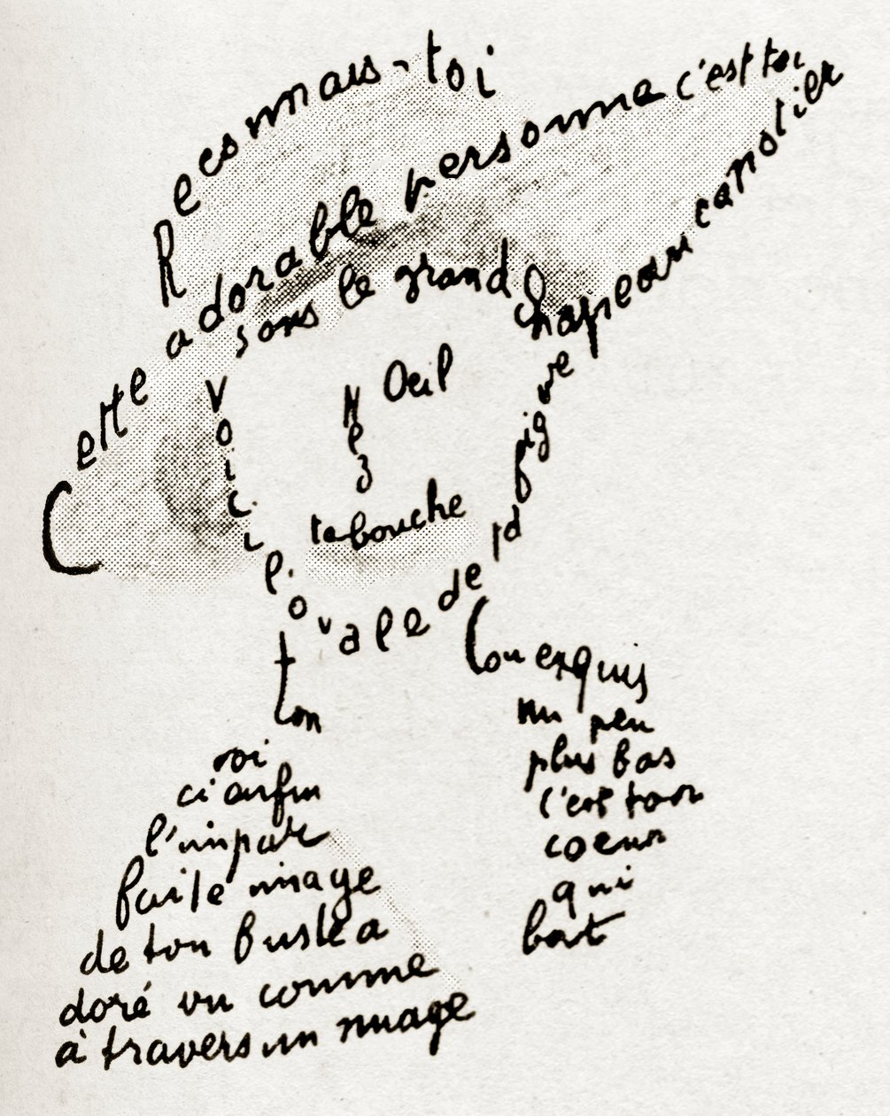 „Erkenne dich selbst“ Gedichtadresse in Lou von Guillaume Apollinaire