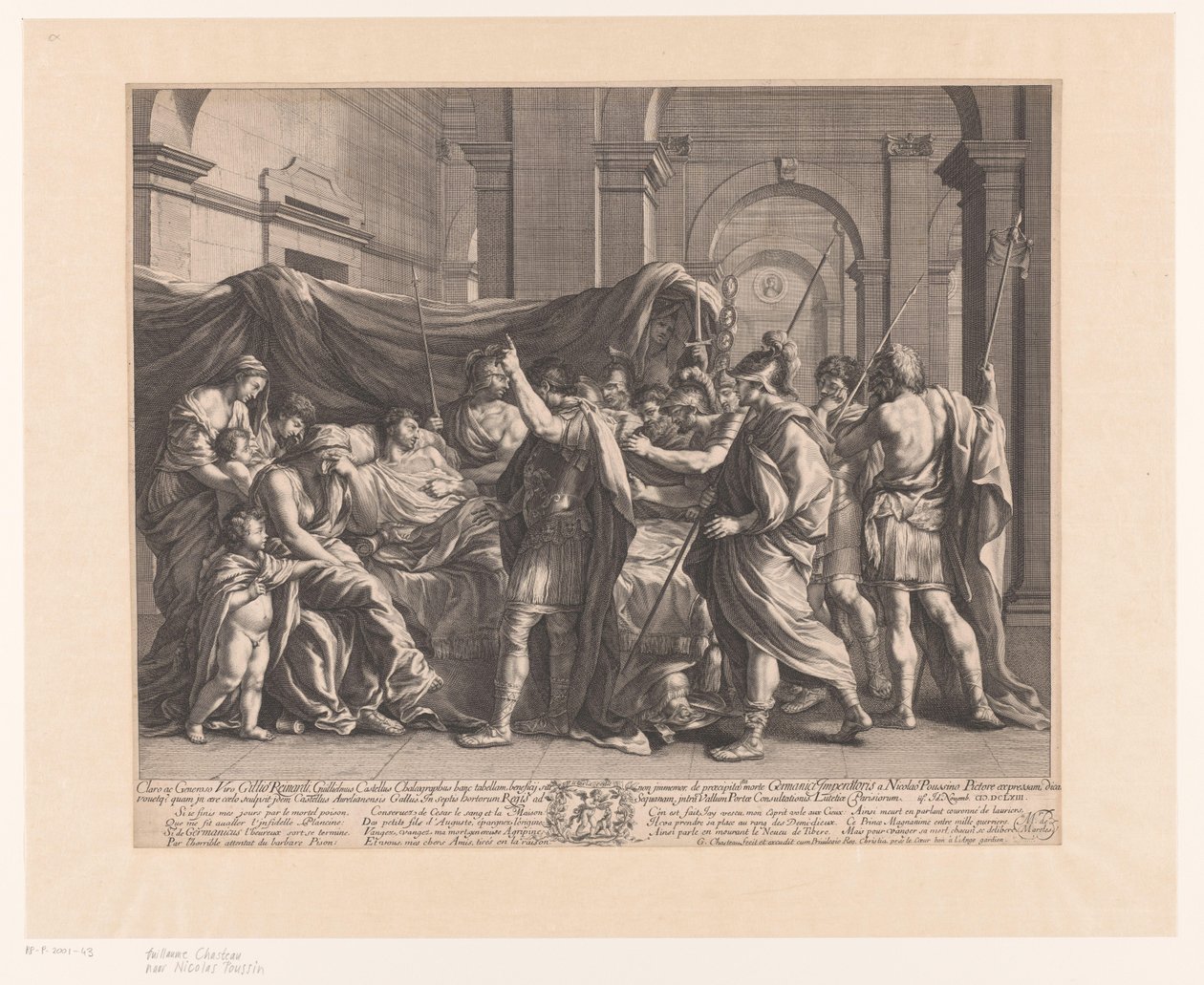 Germanicus auf seinem Sterbebett von Guillaume Chasteau