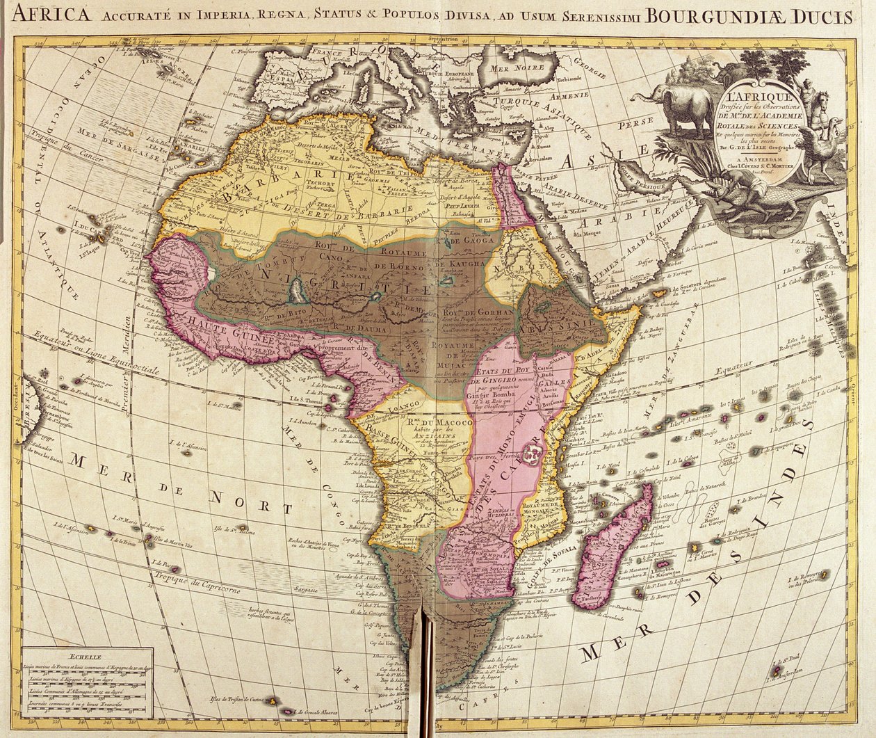 Afrika von Guillaume Delisle