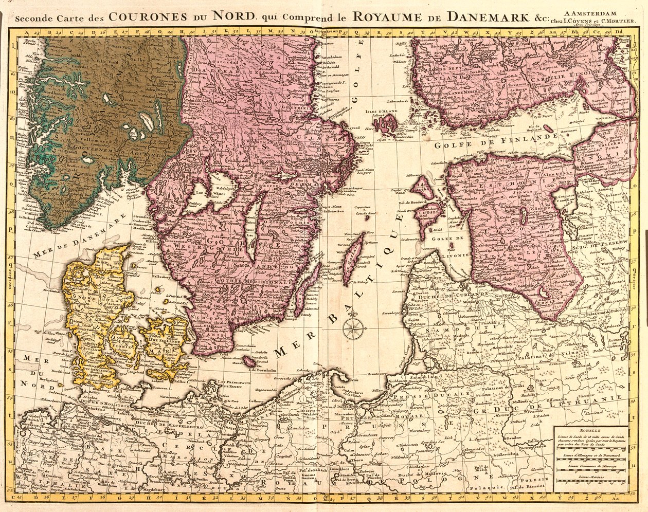 Dänemark, Estland, Südnorwegen, Schweden, Finnland von Guillaume Delisle
