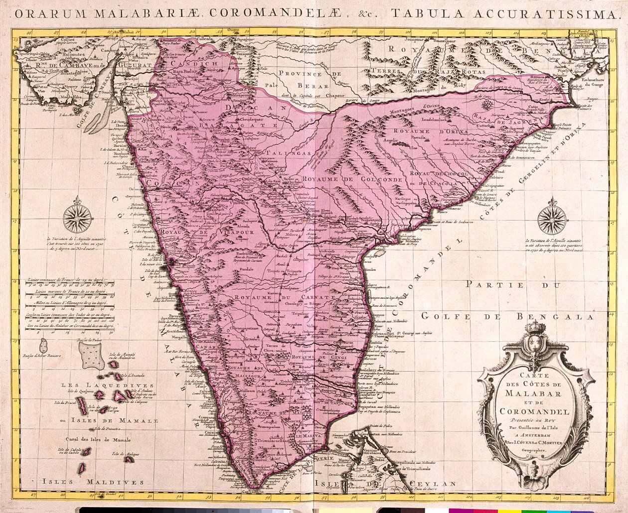 Indien (außer Norden) von Guillaume Delisle