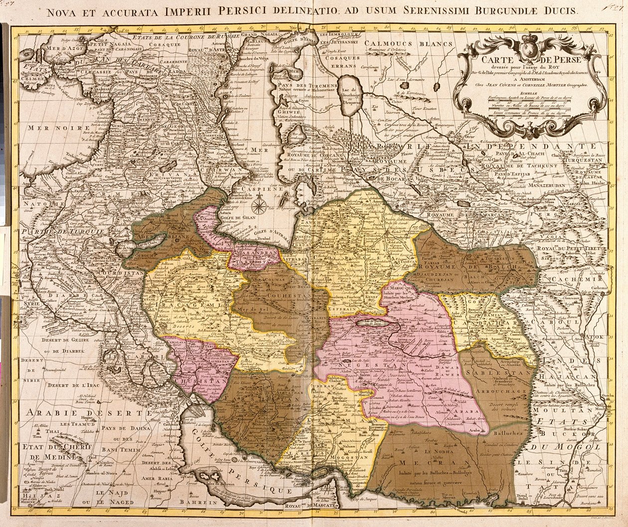 Karte von Persien (Radierung) von Guillaume Delisle