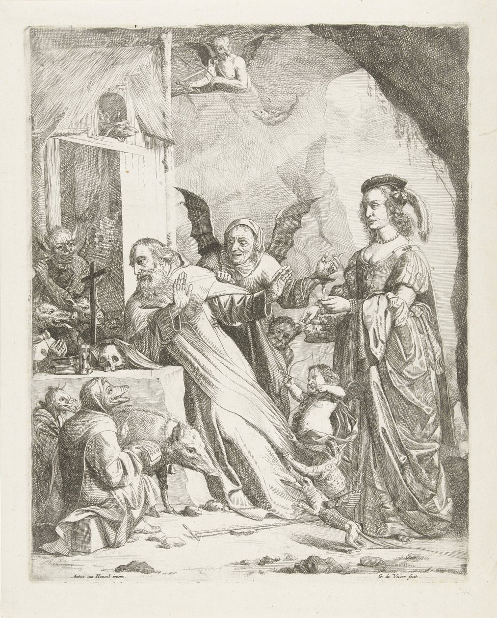 Die Versuchung des Heiligen Antonius von Guillaume Duvivier