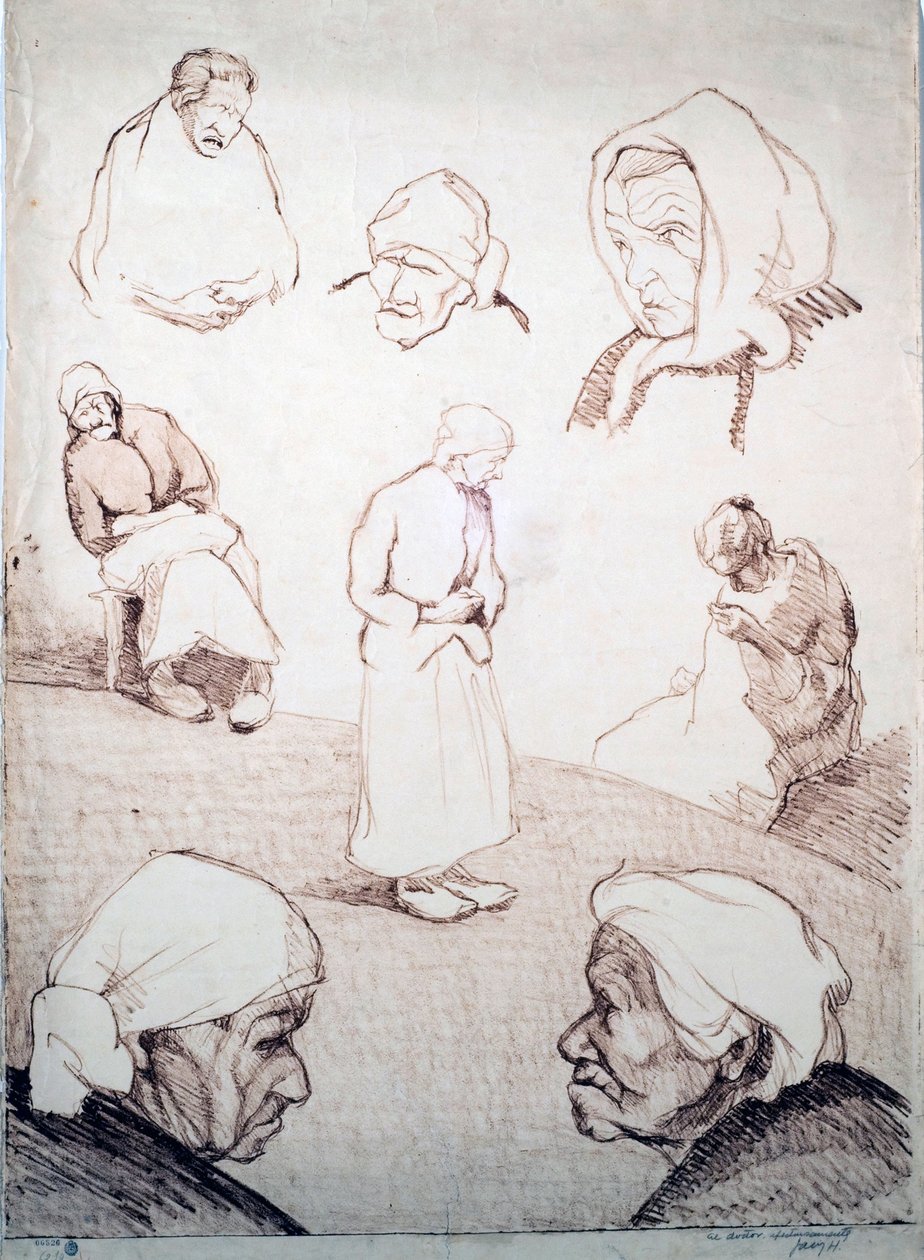 Acht Studien einer alten Frau von Guillermo Facio Hebequer
