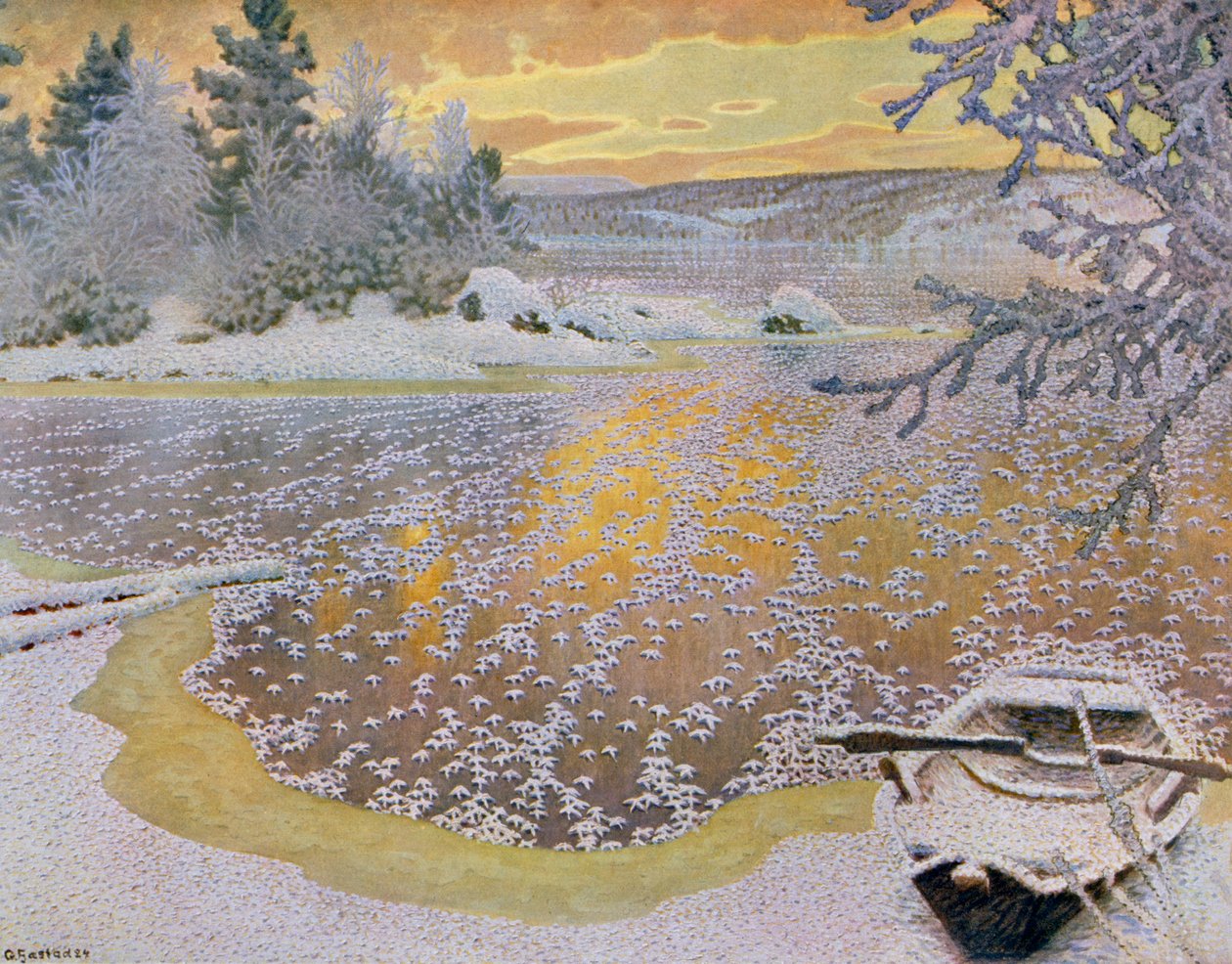 Frost auf Eis von Gustaf Edolf Fjaestad