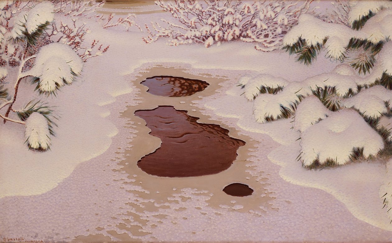 Frühling im Winter von Gustaf Fjaestad