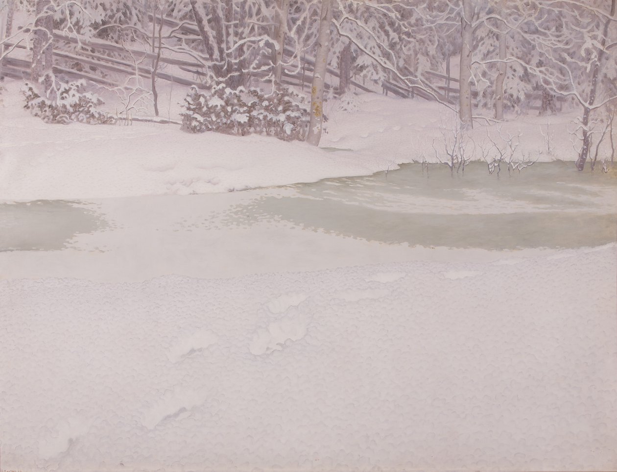 Neugefallener Schnee von Gustaf Fjæstad
