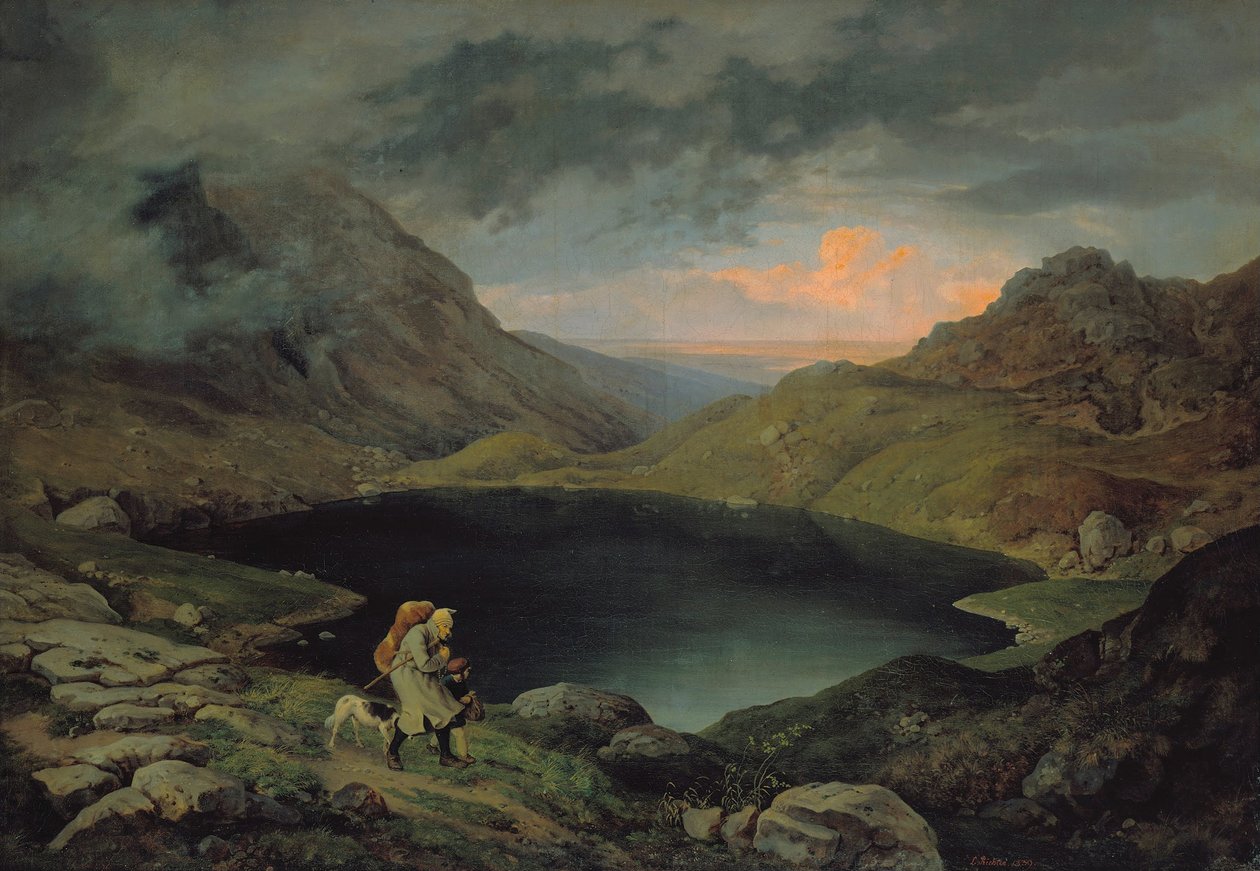 Teich im Riesengebirge von Gustav Karl Ludwig Richter