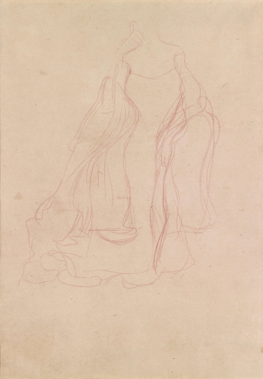 Kostümstudie vorne von ND150 von Gustav Klimt