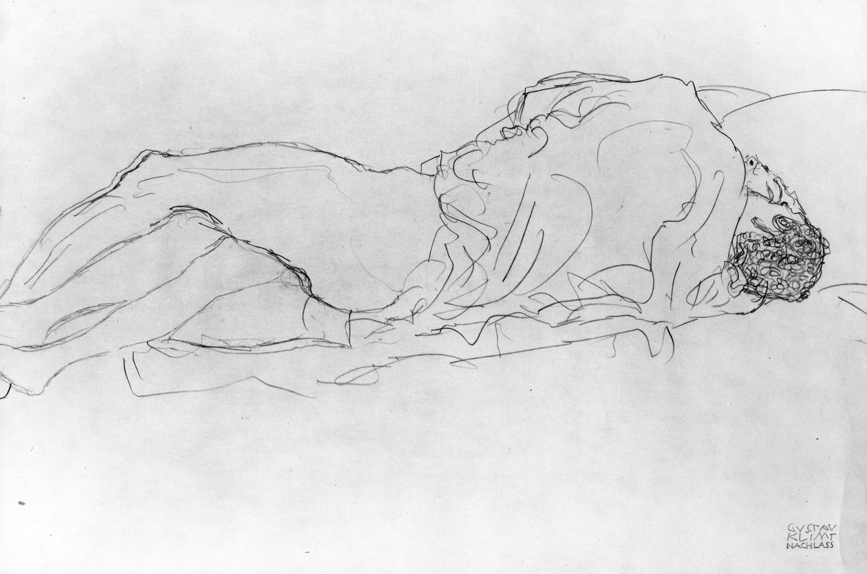 Paar im Bett, ca. 1915 von Gustav Klimt
