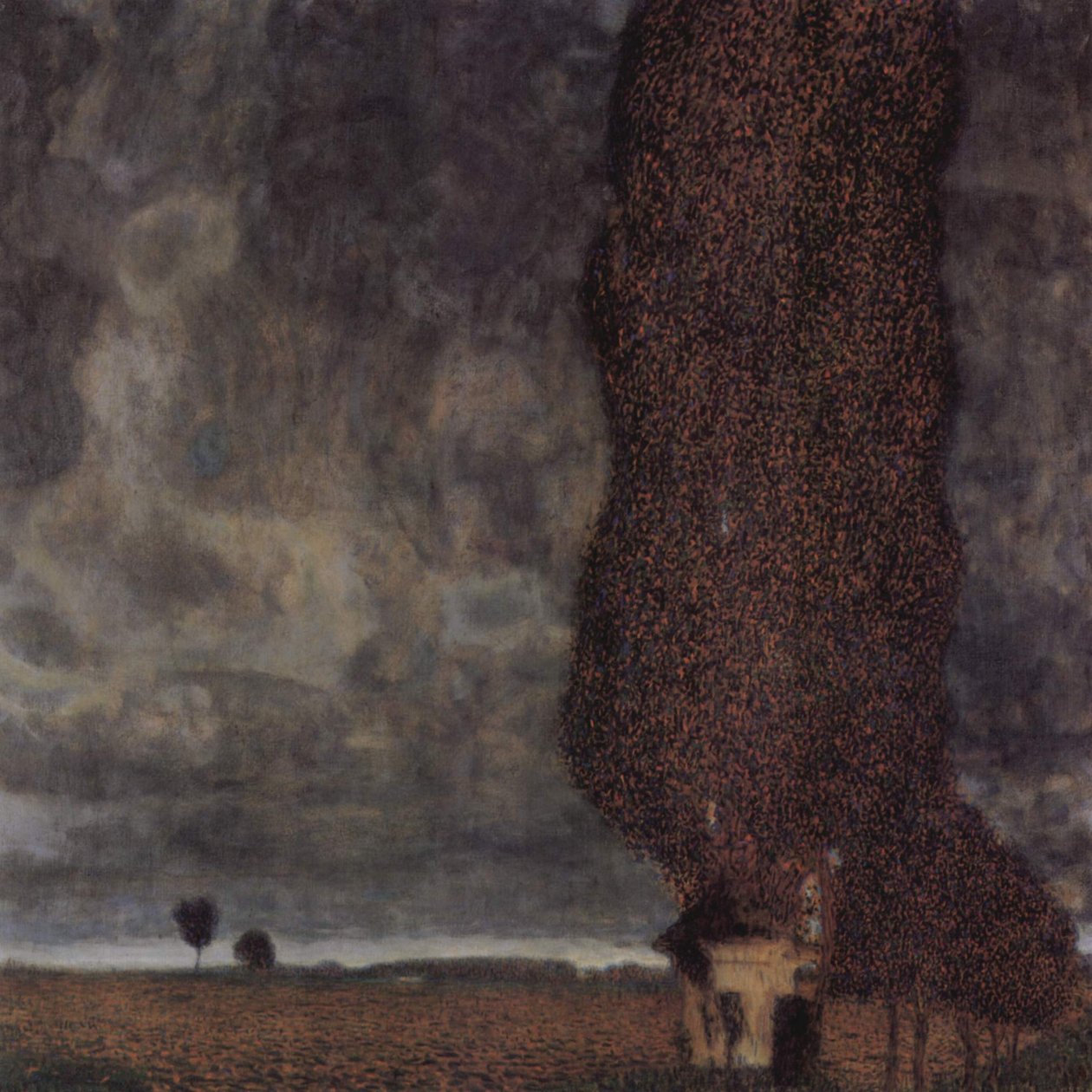 Die Große Pappel oder Aufziehendes Gewitter von Gustav Klimt