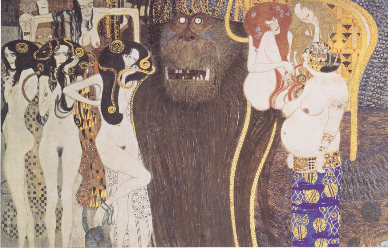 Die feindlichen Gewalten von Gustav Klimt