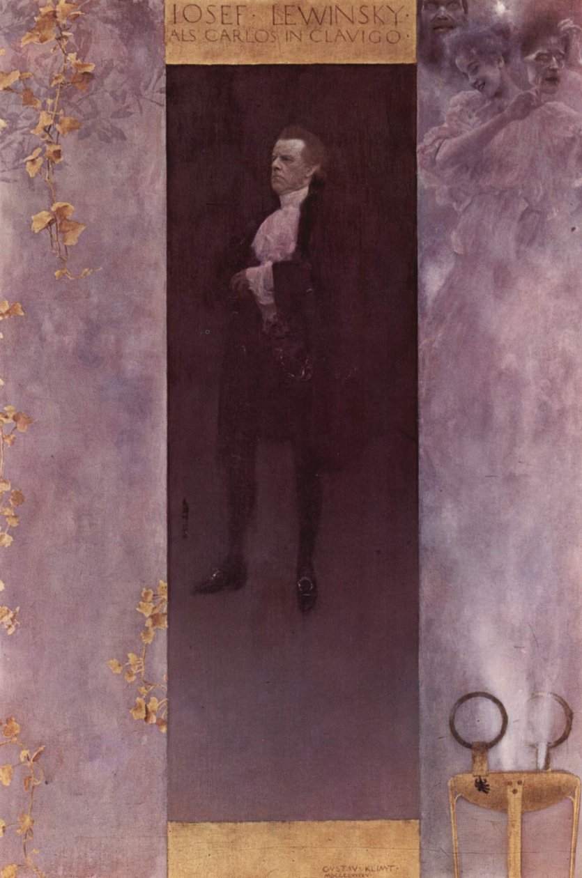 Porträt des Schauspielers Josef Lewinsky als Carlos von Gustav Klimt