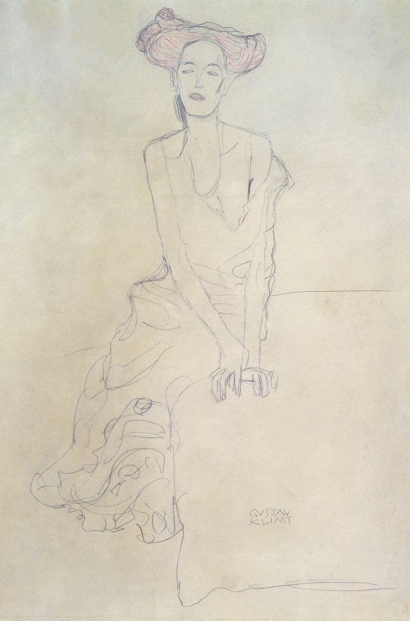 Sitzende Frau, 1908 von Gustav Klimt