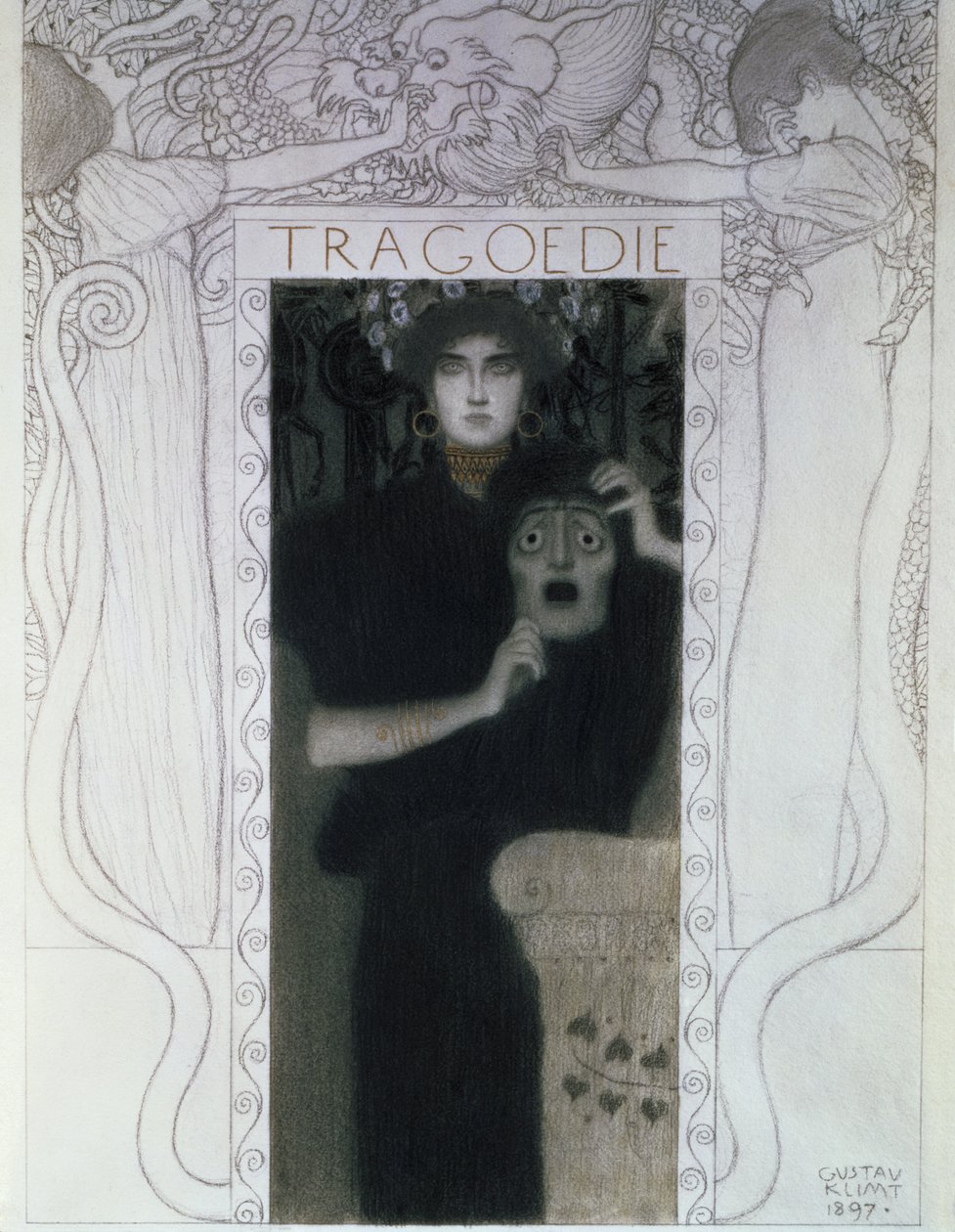 Tragödie, 1897 von Gustav Klimt