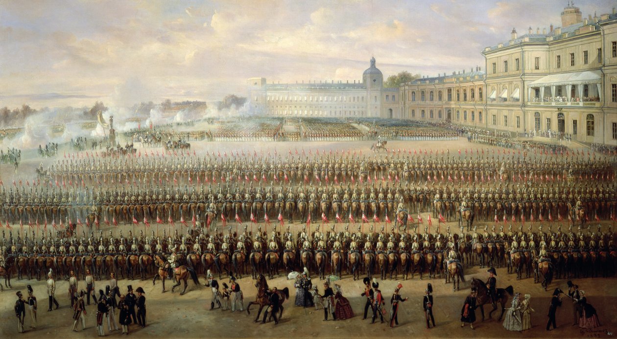 Enthüllung des Paul I. Denkmals in Gatchina, 1850 von Gustav Schwarz