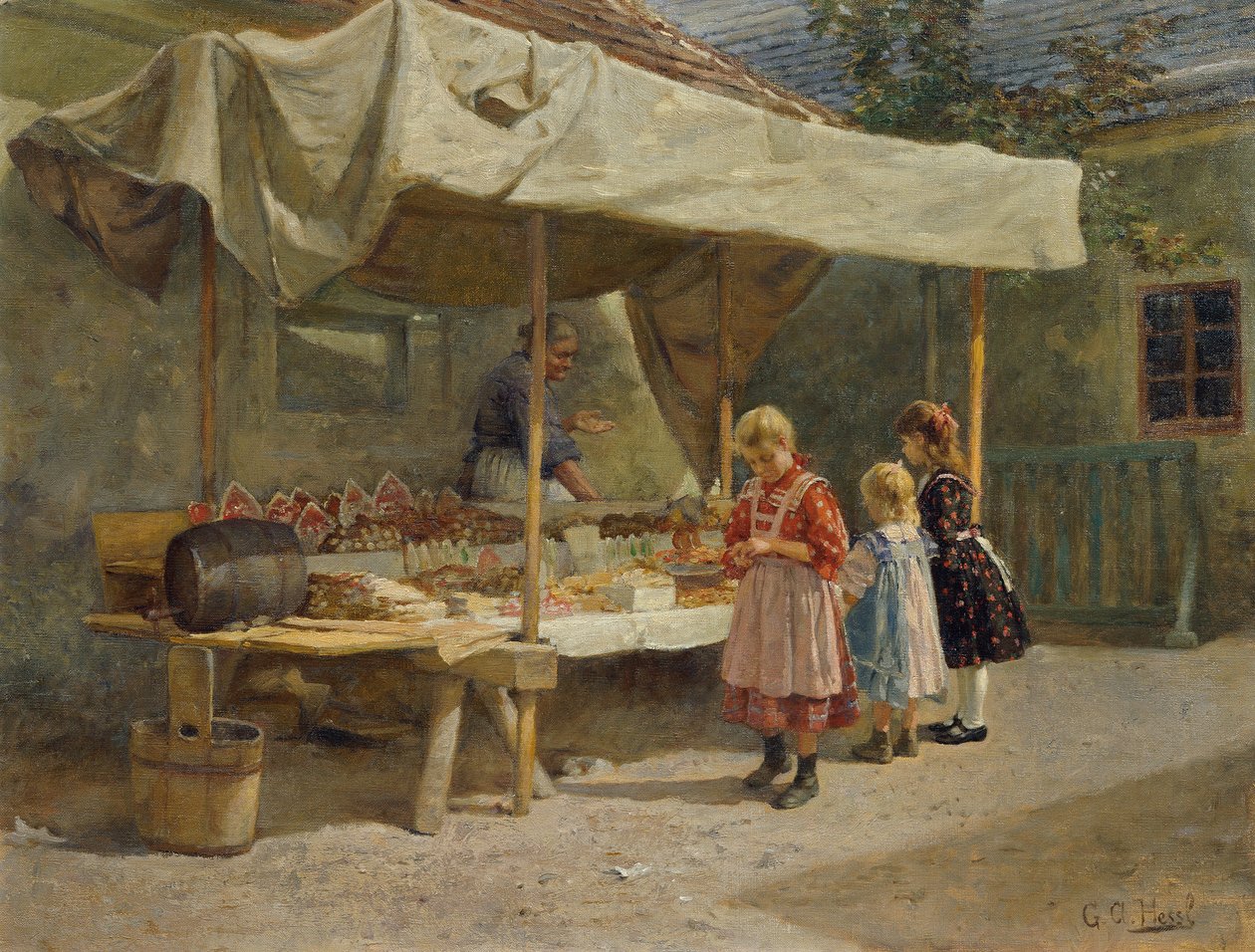 Beim Lebzelterstand von Gustav Adolf Hessl