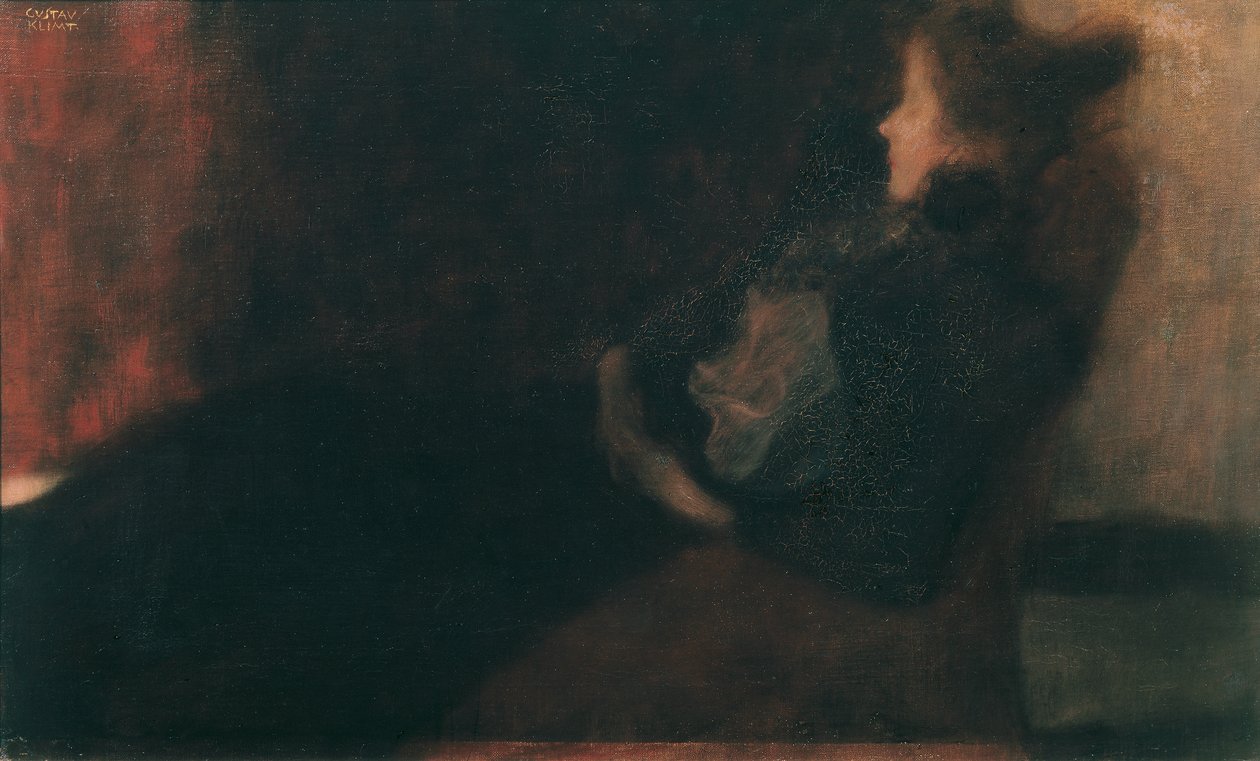 Dame am Kamin von Gustav Klimt
