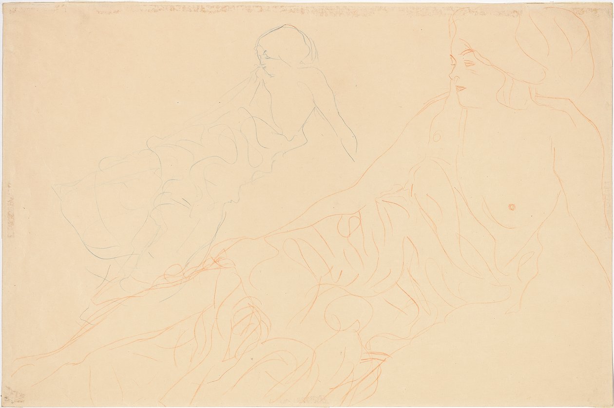 Liegende Akte, 1913 von Gustav Klimt
