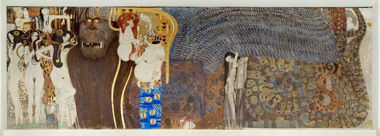 Der "Beethovenfries", (Detail) von Gustav Klimt
