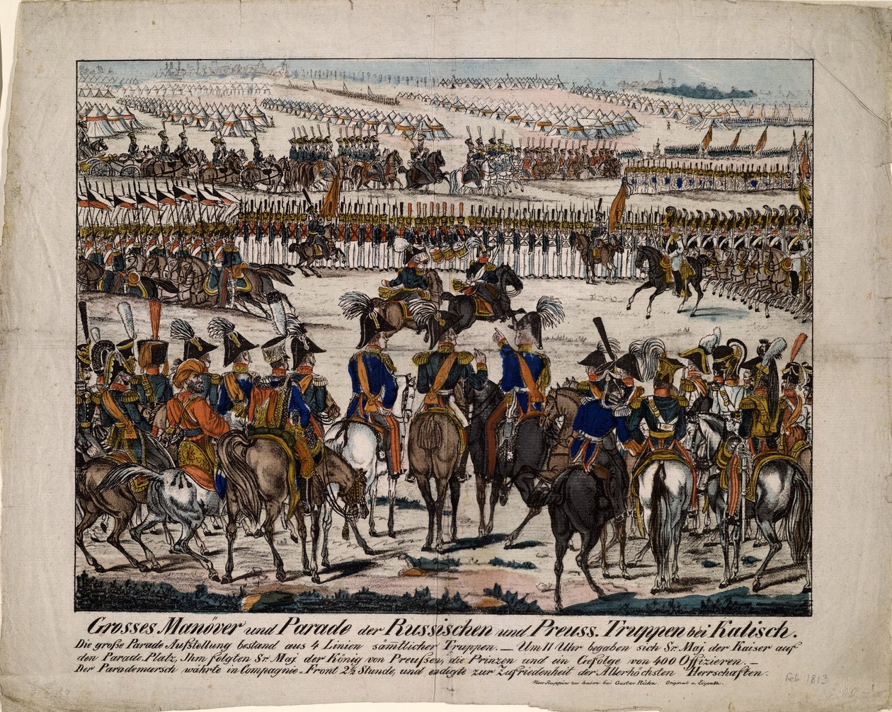 Russisch-preußische Parade in Kalisz von Gustav Kühn