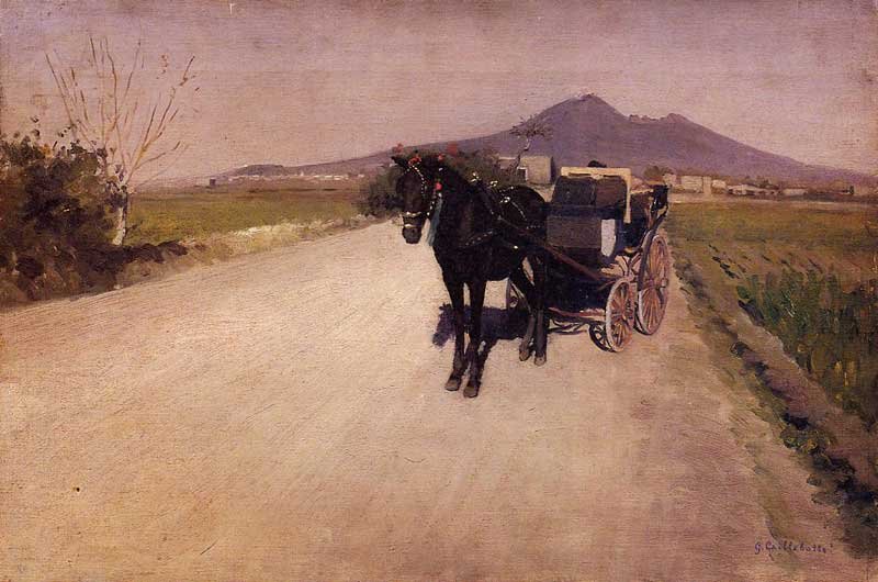 Eine Straße in der Nähe von Neapel von Gustave Caillebotte