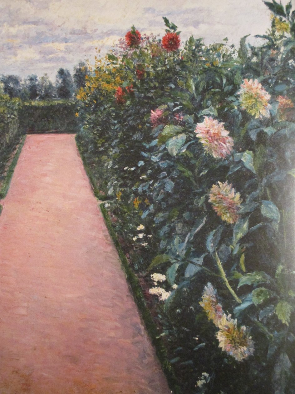 Gartenallee und Dahlienbeete von Gustave Caillebotte
