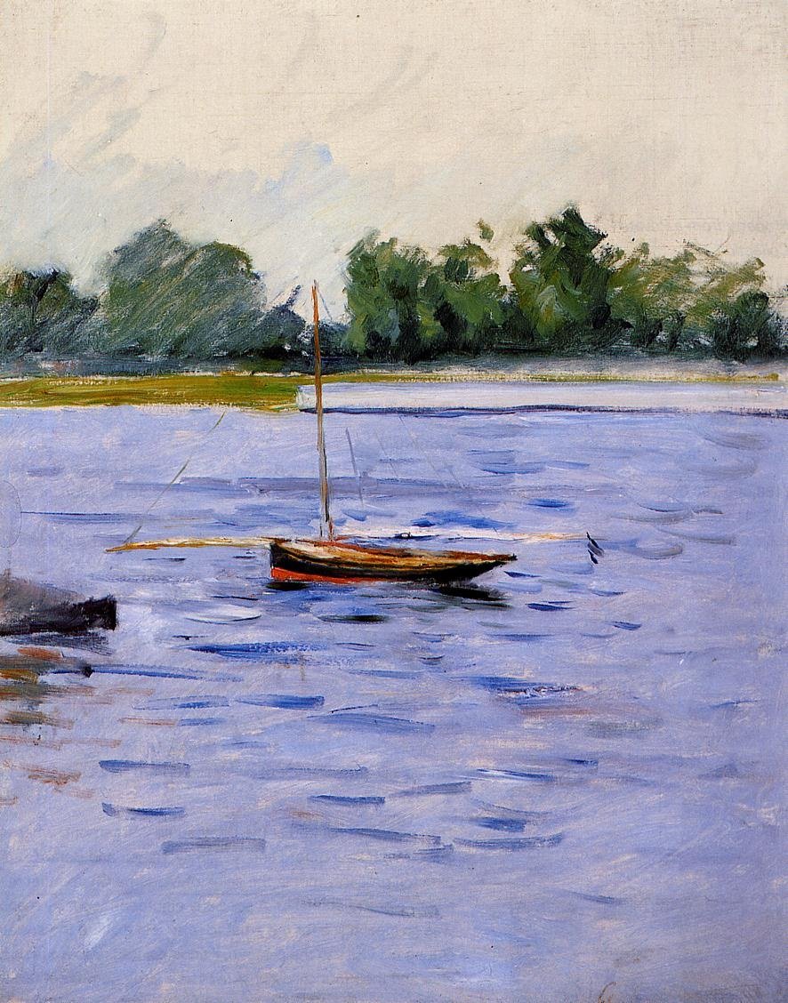 Boot vor Anker auf der Seine von Gustave Caillebotte