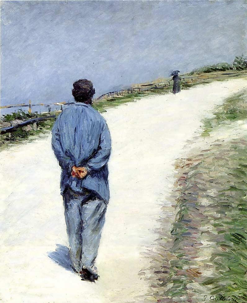 Mann mit einer Bluse von Gustave Caillebotte