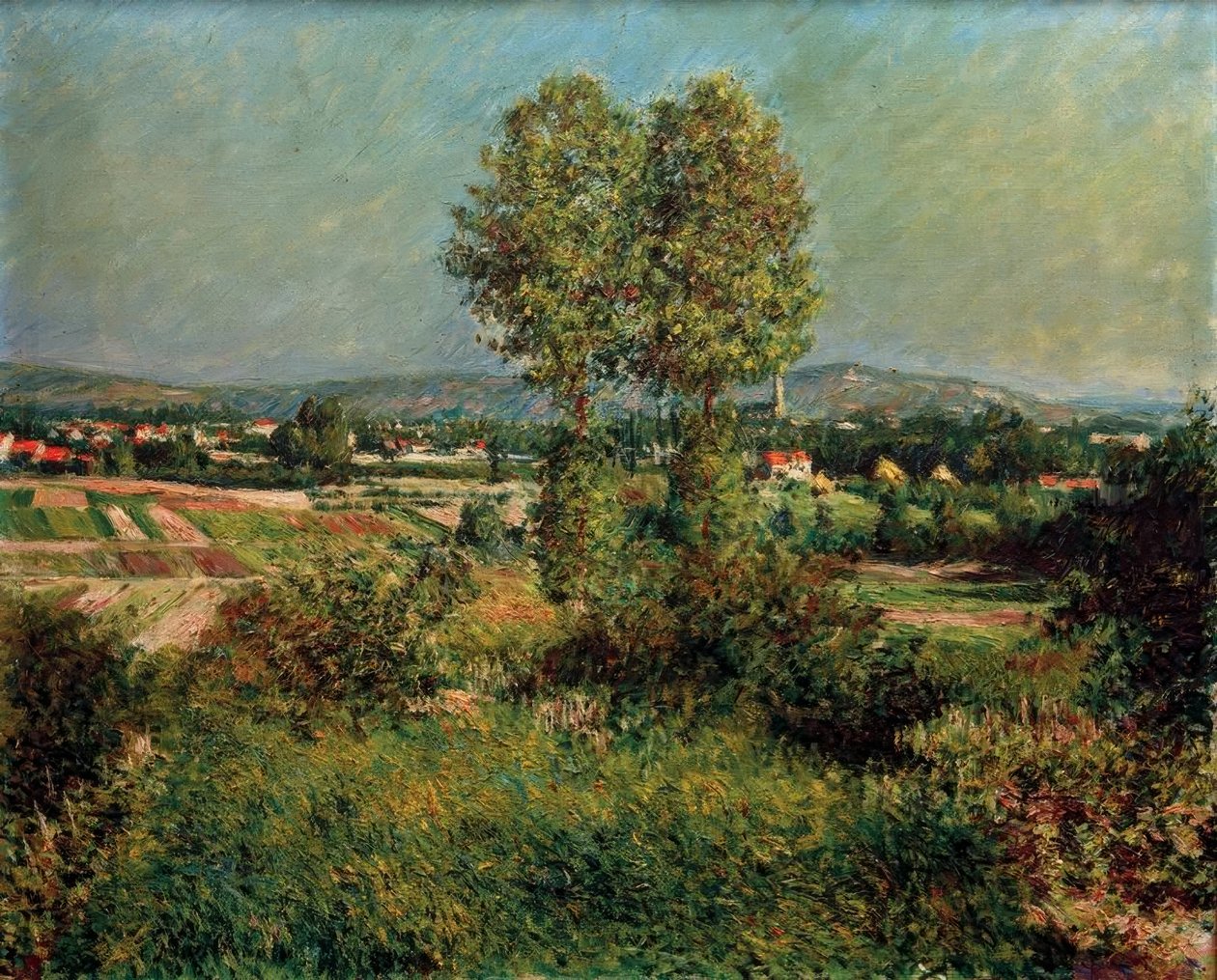 Landschaft in Argenteuil von Gustave Caillebotte