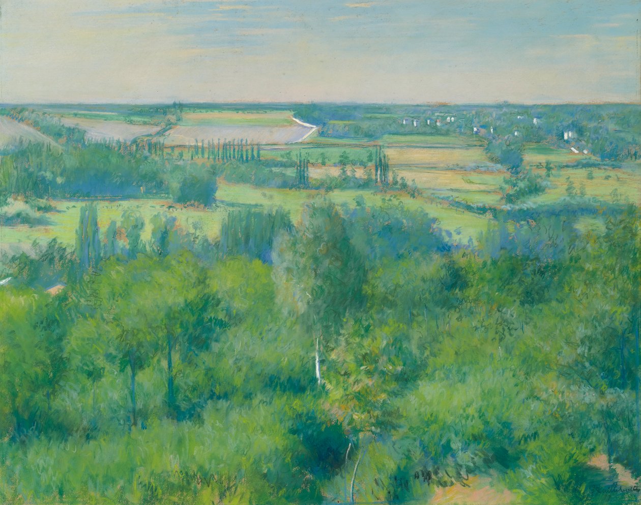 Tal der Yerres von Gustave Caillebotte