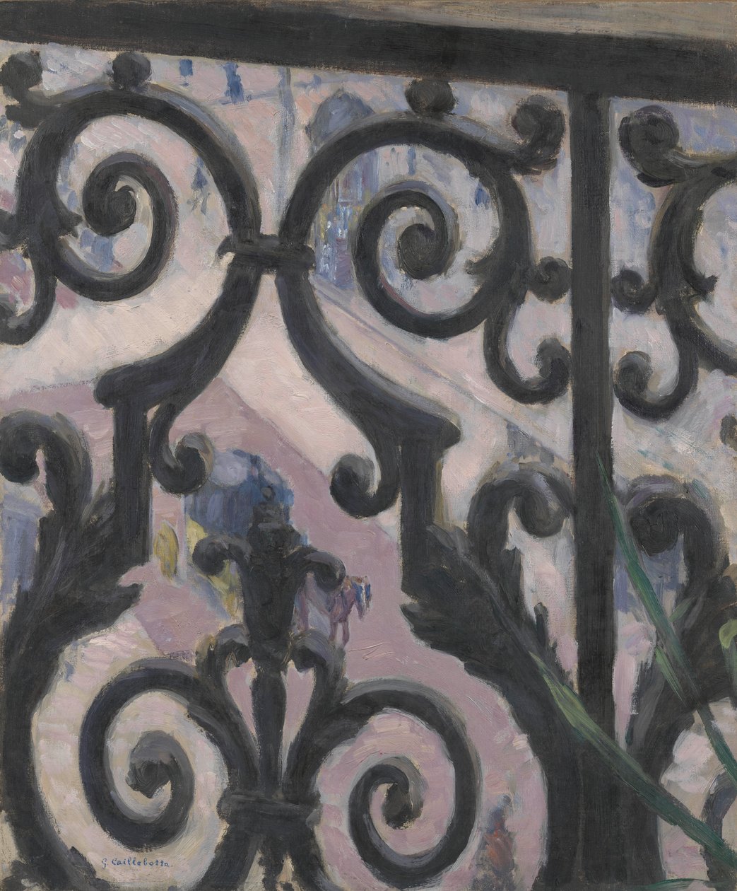 Aussicht durch einen Balkon von Gustave Caillebotte