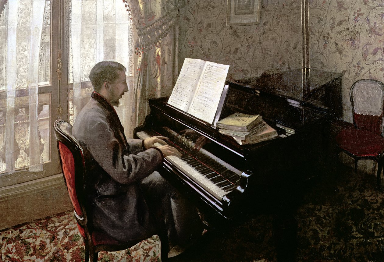 Junger Mann spielt Klavier, 1876 von Gustave Caillebotte
