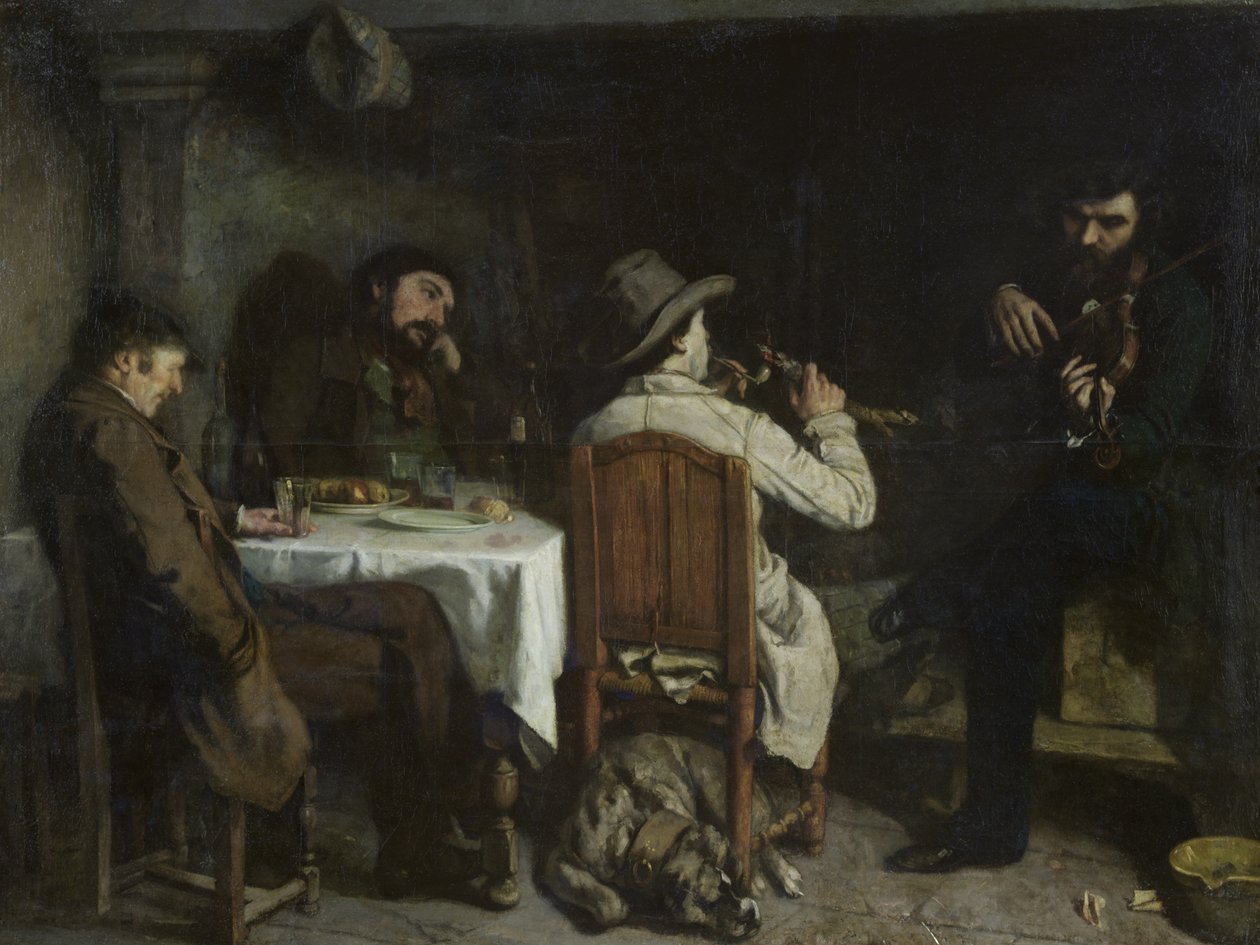 Nach dem Abendessen in Ornans, 1848 von Gustave Courbet