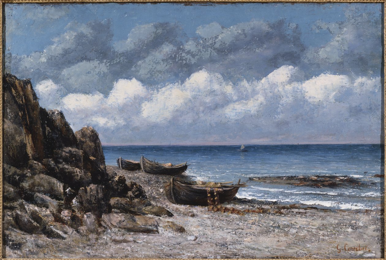 Boote in St. Aubain von Gustave Courbet
