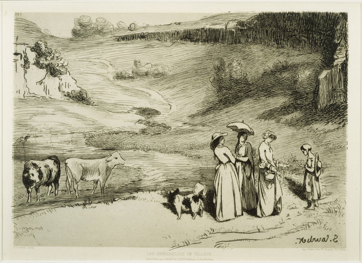 Die Dorfjungfrauen von Gustave Courbet