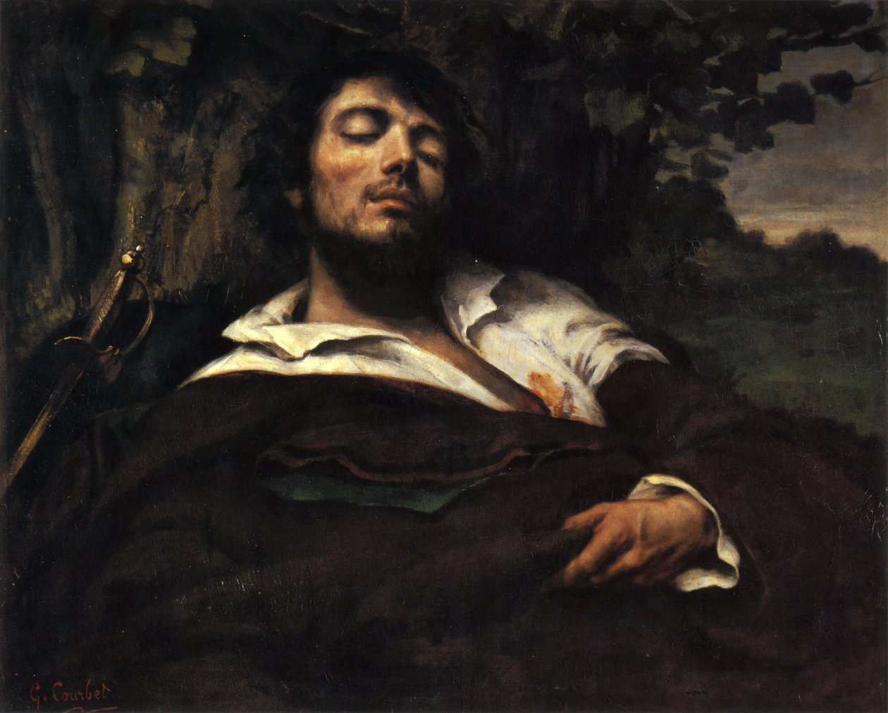 Der verwundete Mann von Gustave Courbet
