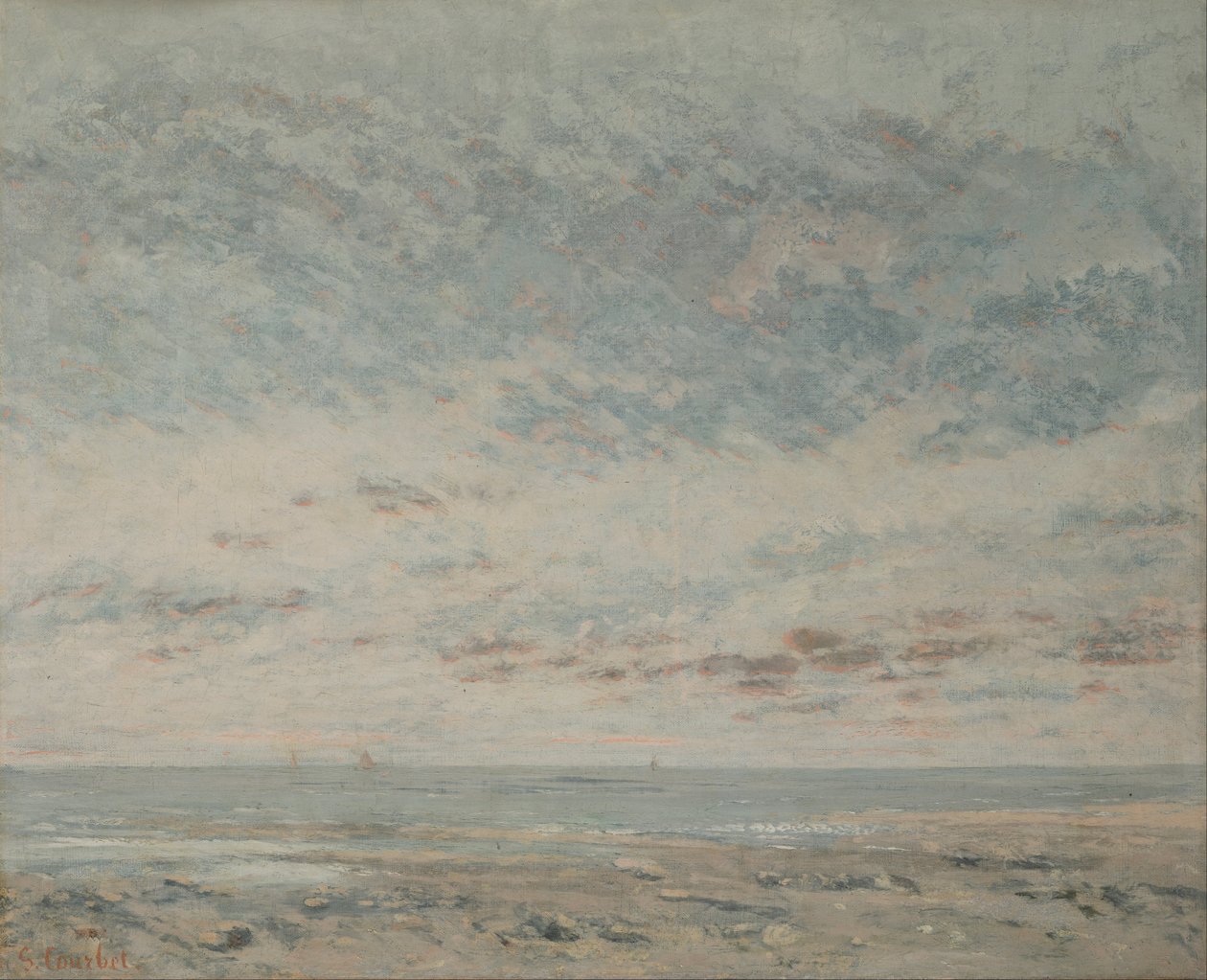 Ebbe in Trouville von Gustave Courbet
