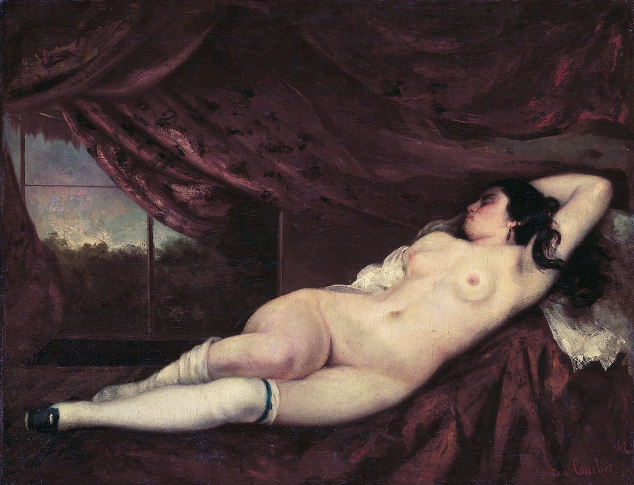 Liegende nackte Frau von Gustave Courbet