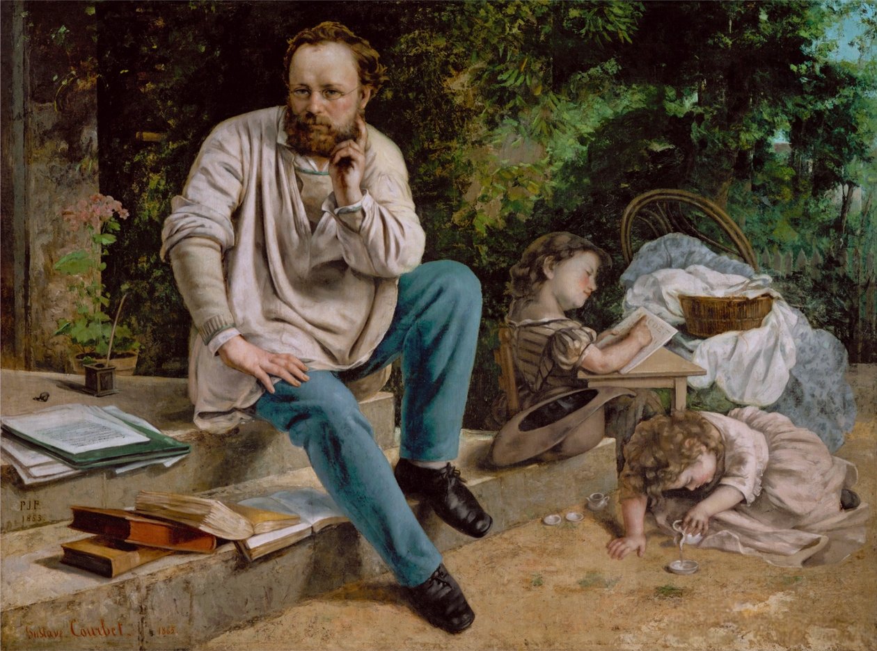 Pierre-Joseph Proudhon und seine Kinder von Gustave Courbet