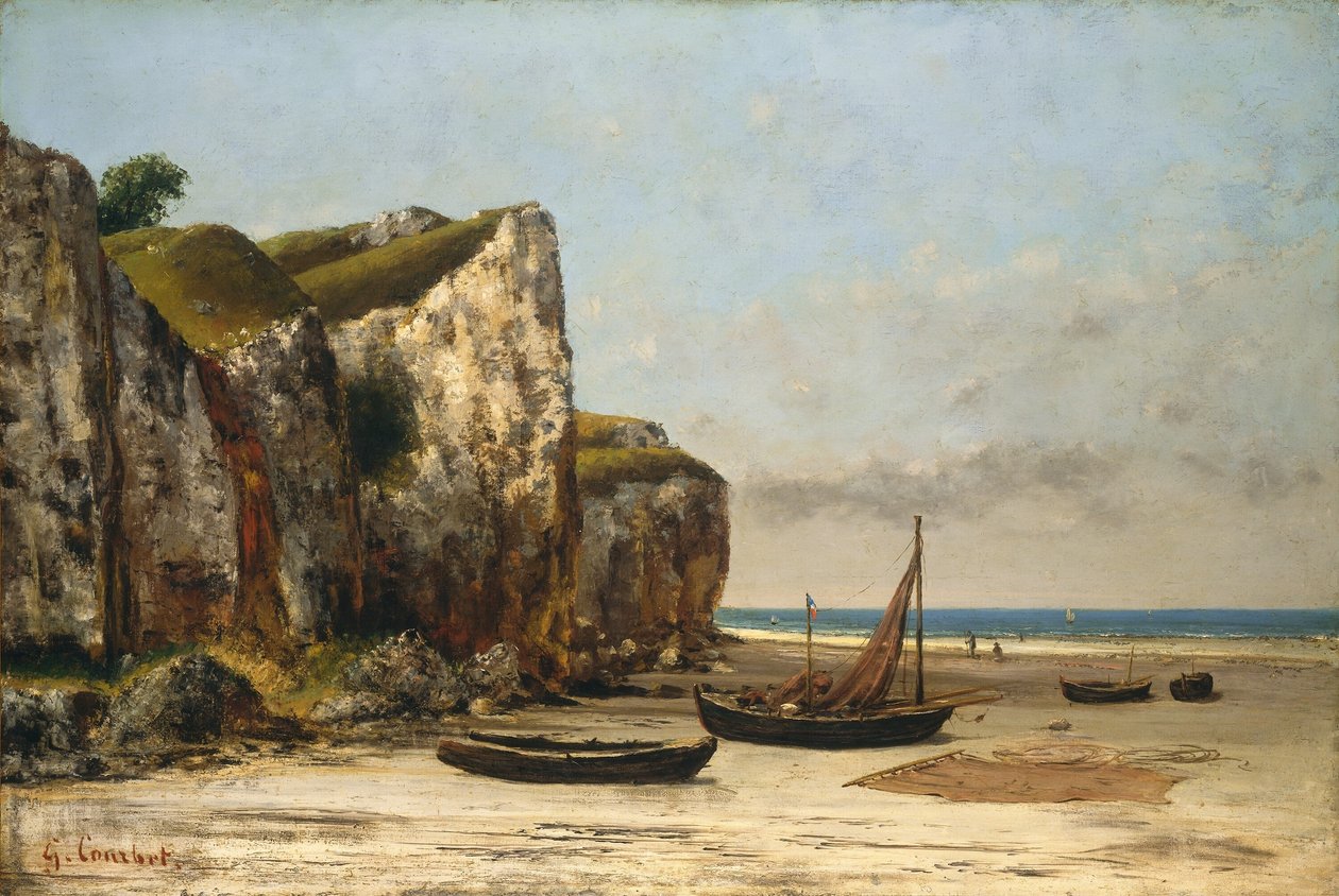Strand der Normandie von Gustave Courbet