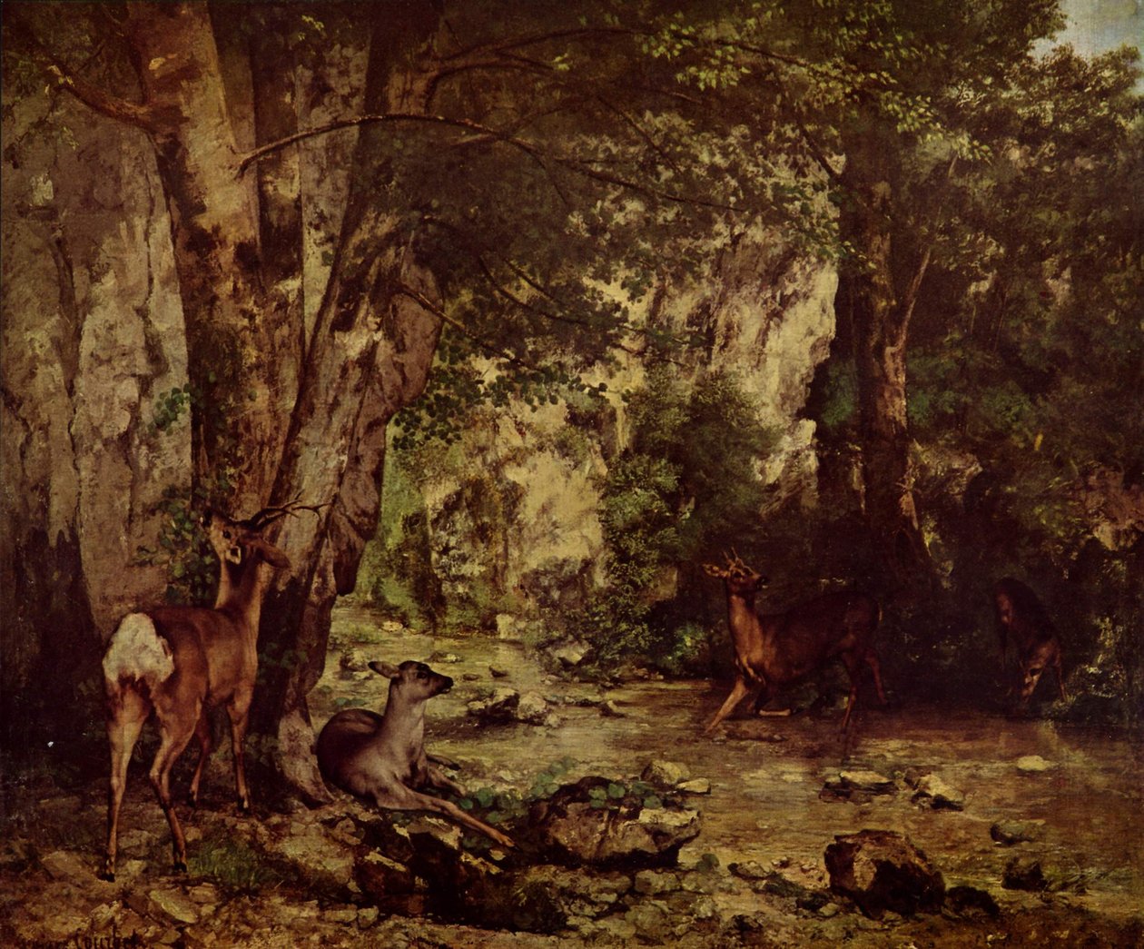 Rehbock im Wald von Gustave Courbet