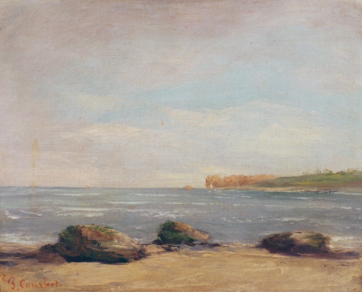 Der Strand von Etretat, 1872 von Gustave Courbet