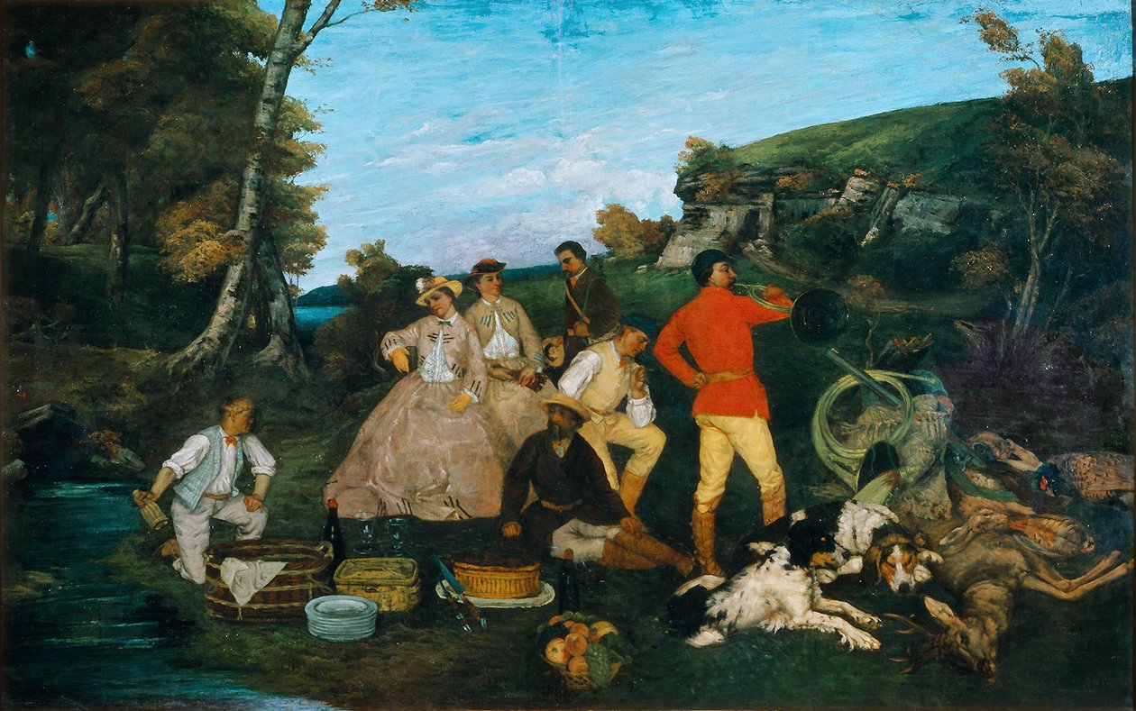 Das Jagdfrühstück von Gustave Courbet